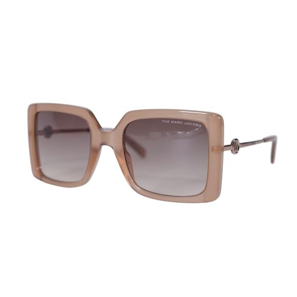 Marc Jacobs Square Oversized Womens Sunglasses - Beige / Brown - NWT - Picture 6 of 10